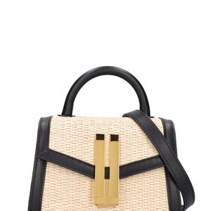Demellier Nano Montreal raffia shoulder bag